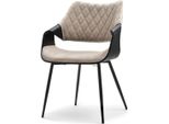Sedia Da Pranzo Di Design Nenet - Nero / Beige