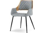 Sedia Da Pranzo Sorcha - Rovere / Grigio / Nero