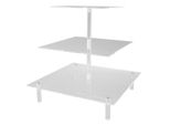 Supporto Per Cupcake A 3 Livelli, Supporto Quadrato A 3 Livelli, Supporto Per Esposizione Di Dessert, Supporto Per Torre Di Cupcake, Supporto Acrilico Per Cupcake, Supporto Per Torta Per Feste