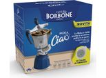 Caffè Borbone Mokaciaoinduz Caffettiera Manuale Moka Blu, Grigio
