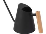 Annaffiatoio Con Beccuccio Lungo Vaso In Acciaio Inox Antiruggine Con Manico In Legno Per Giardino Bonsai Interno Esterno Nero