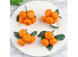 3PCS Finto Mini Mandarino Arancione Simulazione Di Frutta Artificiale Finta Realistica Per La Casa Festa Cucina Festival Decorazione