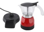 Caffettiera Elettrica 150Ml 3 Tazze In Alluminio Moka Pentola Elettrica Italiana Caffettiera Percolator Per Casa Rosso