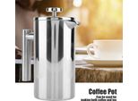 Caffettiera A Doppia Parete In Acciaio Inox French Press Tea Pot Con Filtro (1000ML)