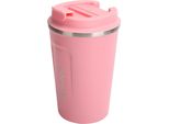 Tazza Di Caffè Portatile Per Auto A Prova Di Fuoriuscita In Acciaio Inox A Doppio Strato Da 380 Ml (Rosa)