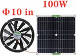 100W Monocristallino Silicon Solar Panel Solar Film 18V Ventilatore Alimentato Ad Energia Solare Da 10 Pollici Mini Ventilatore Di Raffreddamento Ventilatore Di Scarico Solare Ventilatore Di Energia Solare Per La Casa Dell'animale Domestico Toilet