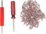 Valve Core Tool Set Con 100Pcs Valve Stem Cores 2Pcs Tire Valve Repair Tool Per Auto Camion Suv Bicicletta Atv