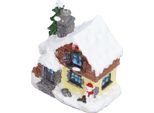 Inverno Neve Case Di Natale In Miniatura Villaggio Interno Costruzione Case Di Babbo Natale Decorazione Con Luce Calda Led Per La Casa