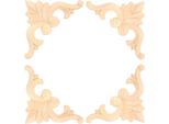 4Pcs Gomma Legno Intagliato Angolo Onlay Applique Fai Da Te Mobili Casa Porta Decorazione