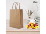 25 Pcs Sacchetto Regalo Carta Kraft Per Sacchetto Di Favore Di Nozze Candy Con Maniglia Giallo