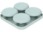 Contenitore Per Condimenti Per Insalata Contenitori Per Condimenti In Silicone Per Uso Alimentare Trasparenti E Riutilizzabili Con Coperchi Per Congelatore E Microonde Verde