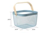 Colapasta Di Frutta Materiale Metallico Comoda Maniglia Portatile Resistente All'usura Pratico Cesto Di Scolo Per Verdure Da Cucina Blu