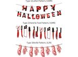 10FT Happy Halloween Bloody Banner Spaventoso Striscione Appeso Halloween Bloody Garland Banner Per Le Decorazioni Della Festa Di Halloween Zombie Party Supplies