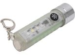 Piccola Torcia Portachiavi Bianca Usb Tipo C Ricaricabile IP65 Impermeabile Led Mini Torcia Portachiavi