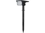 Luce Solare Della Parete 3W Luce Che Percepisce Il Led Giardino All'aperto Paesaggio Cortile Impermeabile Spike Lampada (20Ledwhite Luce)