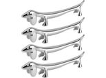 4PCS Posate Riposo Argento Bacchetta Stand Placcato Lucido In Lega Di Zinco Animale Forma Versatile Rack Titolare Per Forcella Cucchiaio Cucciolo