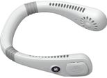 Ventilatore Portatile Da Collo A Mani Libere Ventilatore Senza Pale Usb Ricaricabile Silenzioso E Pieghevole Ventilatore Personale Indossabile Con Display Digitale A 5 Velocità Bianco