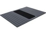Divano Braccio Vassoio Tavolo Antiscivolo Silicone Isolamento Termico Divano Portabicchieri Vassoio Bracciolo Per Telefono Remoto Spuntini Grigio Chiaro