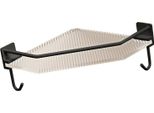 Angolo Doccia Caddy Bagno Doccia Organizzatore Acrilico Doccia Scaffale Senza Foratura Grande Capacità Per Bagno Dormitorio Cucina Triangolo Nero Singolo Strato Con Gancio