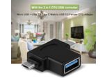 Mini Adattatore 2 In 1 Micro Usb Usb 3.1 Tipo C Maschio A Usb 3.0 Femmina Otg Converter