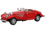 Vintage Bambino Alta Simulazione Suono Luce Tirare Indietro Auto Giocattolo Lega Veicolo (Rosso)