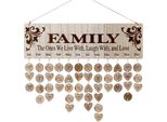 Calendario Di Famiglia In Legno Con Promemoria, Placca Decorativa Di Compleanno Da Appendere Alla Parete Per Le Mamme E I Papà A6