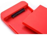 2.5 Pollici USB3.0 Hard Disk Case Esterno Sata Hdd/Ssd Enclosure Trasmissione Ad Alta Velocità Tool-Free Design Abs Shell Red (Non Inclube Hard Disk)