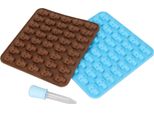 Teschio In Silicone Stampo Ice Cube Tray Stampo Per Halloween Decor Dessert Cioccolato 2Pcs Brown Blue