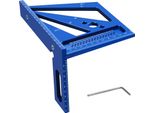 Aggiornamento Legno Misurazione Righello Metrico/Pollici 3D Multi-Angolo Lega Di Alluminio 22,5/30/45/60/67,5/90 Grado Righello Quadrato Goniometro Mitra Triangolo Righello Per Ingegnere Falegname Artigiano Disegno