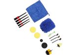 17Pcs Auto Detailing Brush Kit Professional Car Detail Cleaning Brush Per Ruota Esterno Interno