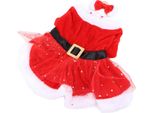 Animale Domestico Costume Di Natale Divertente Carino Padre Natale Cane Gatto Abbigliamento Con Copricapo Fiocco Per Festa A Tema Natalizio Cosplay L