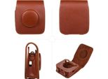 Custodia Portatile In Finto Cuoio Con Tracolla Compatibile Con La Fotocamera Istantanea Fujifilm Fuji Instax SQ20