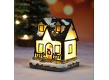 Led Natale Luce Casa Decorazioni Di Natale In Resina Scena Di Natale Villaggio Città Per I Regali Di Natale