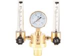 Regolatore Di Flusso Di Argon Con Due Uscite, Regolatore Di Pressione Del Gas Regolatore Di Argon G5/8 CGA580 Per Saldatura (Filettatura Femmina 5/8)