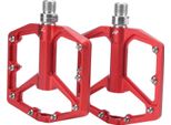 Drfeify 1 Paio Di Pedali Piatti Per Bicicletta, Pedali Antiscivolo In Lega Di Alluminio Ad Alta Resistenza, Ricambi Per Mountain Bike (Rosso)