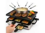 Set Per Raclette E Fonduta Per 8 Persone Con Padelle E Raschietto