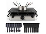 Set Per Raclette E Fonduta Per 8 Persone - Inclusi Tegami E Raschietto