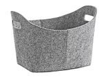 Zeller Present Aufbewahrungskorb Filz Oval 37X28X25Cm Grau