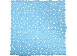 Msv Tappetino Da Doccia Tappetino Da Doccia Antibatterico Antiscivolo Con Ventose - Azzurro - Circa 53 X 53 Cm