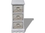 Syfax™ Struttura In Legno Con 3 Cestini Intrecciati Bianchi