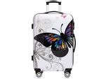 Monzana Trolley Butterfly Valigia A Guscio Rigido L Manico Telescopico Alluminio Ruote Girevoli 360°