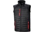 Result R238X | Gilet Softshell Compass Nero Da Uomo - Colore: Nero/Rosso - Taglia: Xxl