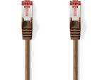 Cavo Di Rete CAT6 | RJ45 Maschio | RJ45 Maschio | S/Ftp | 7,50 M | Rotondo | Lszh | Marrone | Sacchetto Di Plastica