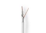 Cavo Coassiale Su Bobin | Sicuro 4G/LTE | 75 Ohm | Tripla Protezione | Eca | 10,0 M | Coax | Pvc | Bianco | Bobina