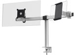 Durable Braccio Porta Monitor Pro Per 1 Monitor E 1 Tablet Con Morsetto, Argento, 508723