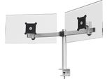 Durable Braccio Porta Monitor Pro Per 2 Monitor Con Morsetto, Argento, 508523
