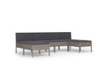 Syfax™ Set Divani Da Giardino 6 Pz Con Cuscini In Polyrattan Grigio