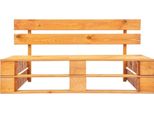 Syfax™ Panca Da Giardino In Pallet In Legno Marrone Ambra