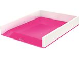 Leitz 5361-10-23 5361 Wow Duo Colour Vassoio Per Lettere - A4, Rosa Metallizzato