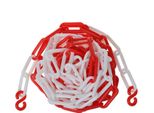 Catena Barriera In Plastica Rossa/Bianca 5M